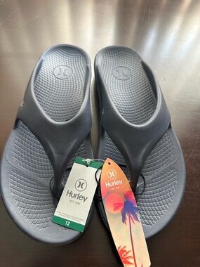Hurley Men's Injection Navy Blue Textured Flip-Flops
